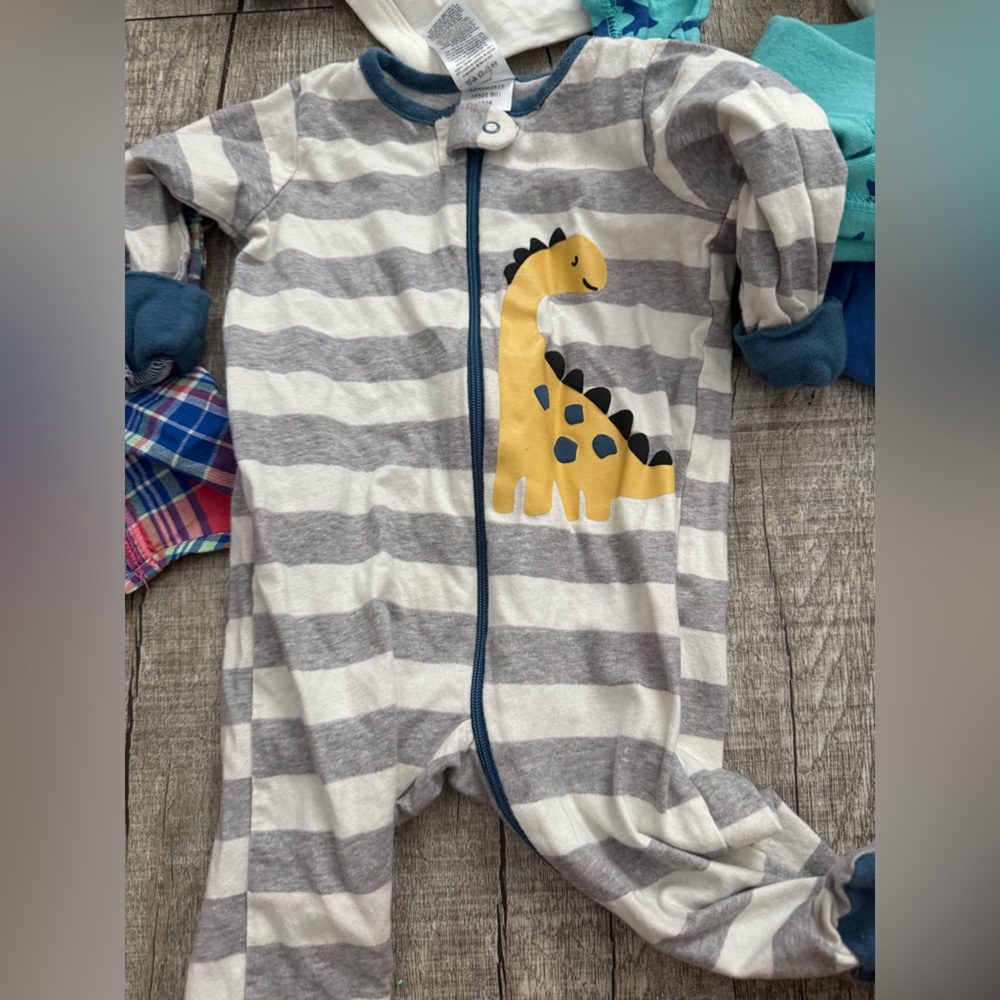 Striped Baby Onesie with Giraffe Print